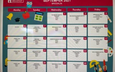 Breakfast and Lunch menu for September